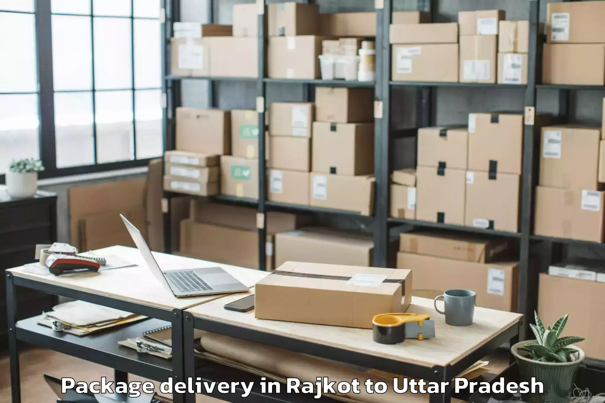 Book Rajkot to Karwi Package Delivery Online